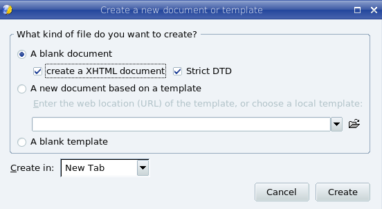 Create a New Document