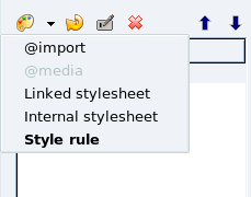 Выбрать: Linked Stylesheet